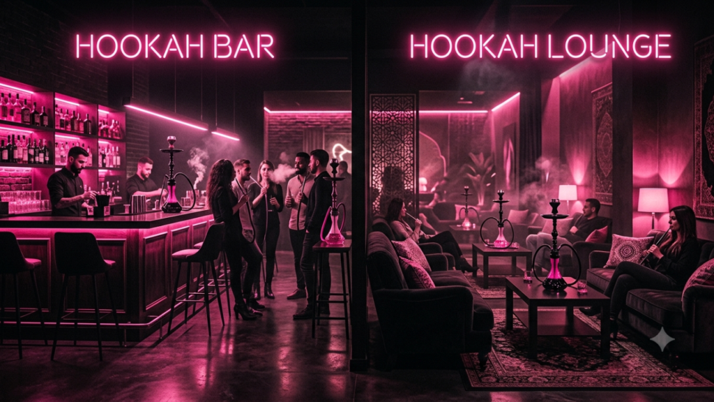 difference between hookah bar and hookah lounge